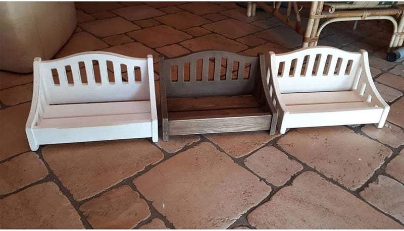 Coffee Newborn Photography Props Posing Bed Infant Photoshoot Chair Backdrop Accessories - Image 4